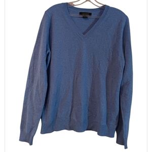 TAHARI 100% 2-Ply Cashmere V-Neckline Light Sweater Size L